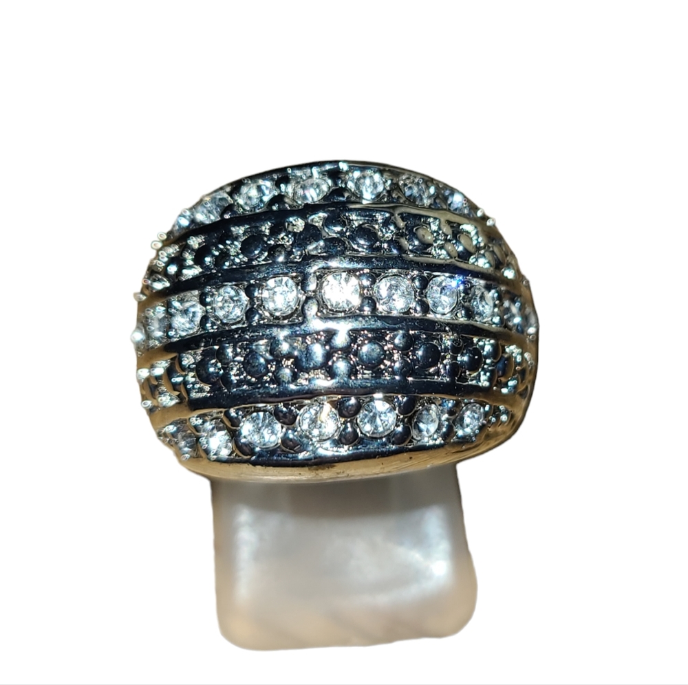 3/$30 Beautiful 5 lines of crystal bling style fashion ring L4
